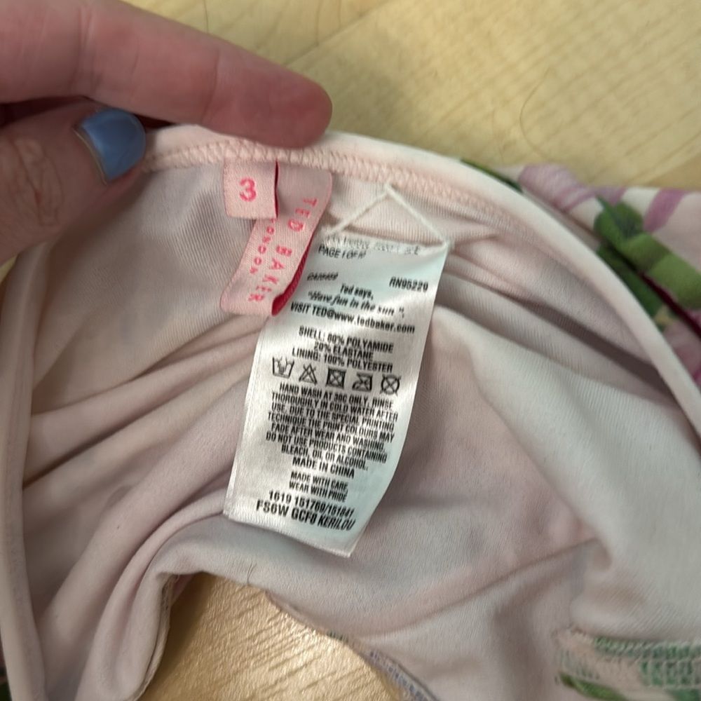 Ted Baker London Floral Bikini Bottoms TB 3/US 8-10 - Picture 4 of 5